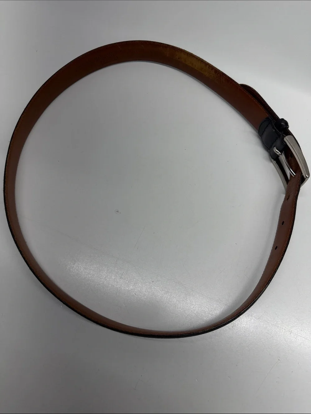 Coach Leatherwear Belt Cowhide Leather Handcrafted Vintage 3829 Black Silver 34